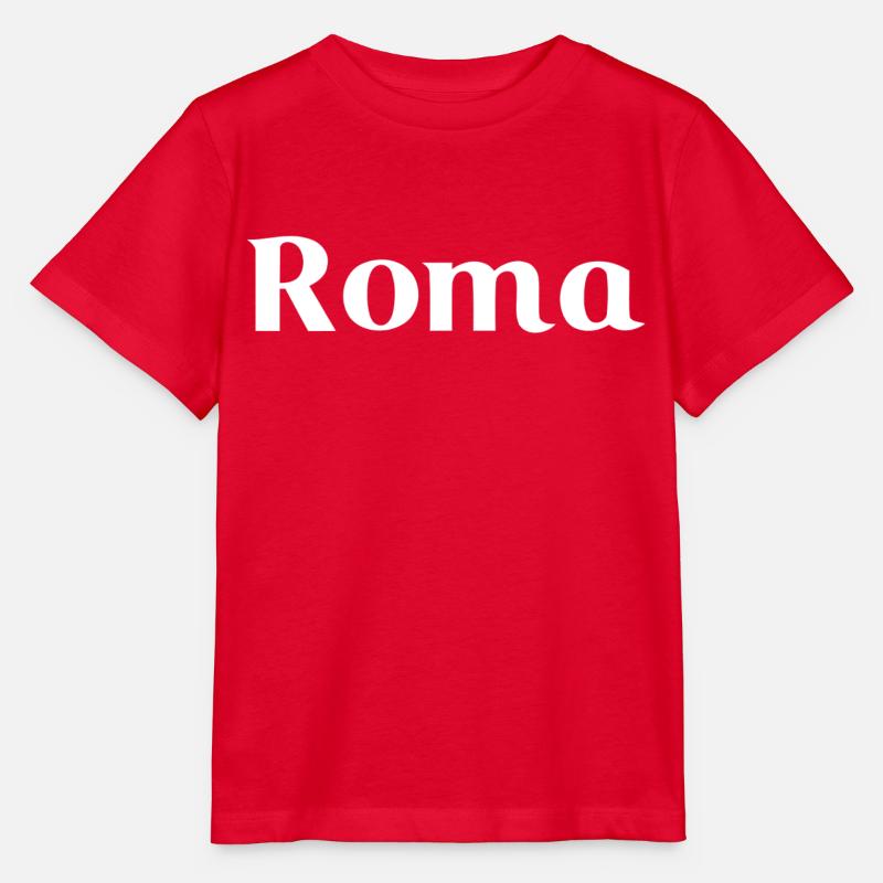 Roma - Écriture blanche - T-shirt bio MINI CREATOR Stanley/Stella Enfant - rouge