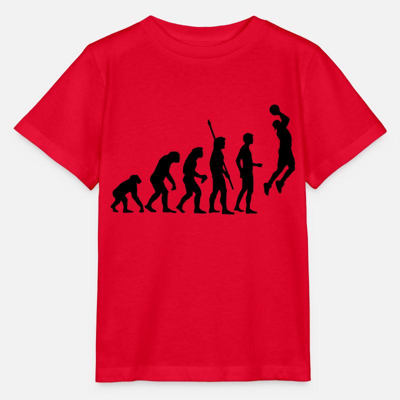 evolution_basketball_b_1c - Stanley/Stella MINI CREATOR Kids’ T-Shirt - red