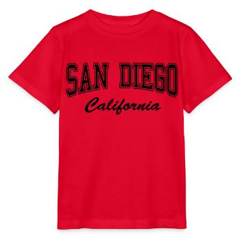 San Diego California - Stanley/Stella Kinder T-Shirt MINI CREATOR  - Rot - Vorne - Jaiden (125cm)
