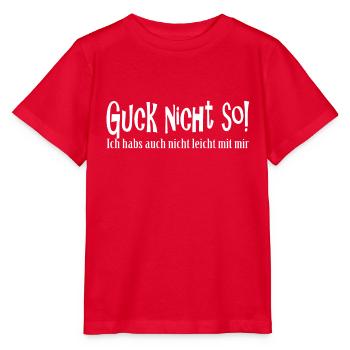 Guck nicht so! - Stanley/Stella Kinder T-Shirt MINI CREATOR  - Rot - Vorne - Jaiden (125cm)