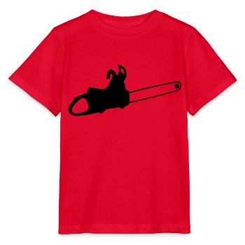 motorsaege_t1 - Stanley/Stella Kinder T-Shirt MINI CREATOR  - Rot - Vorne - Jaiden (125cm)