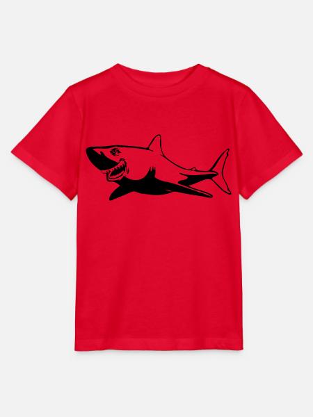 Hai Fisch gefährlich - Stanley/Stella Kinder T-Shirt MINI CREATOR  - Rot