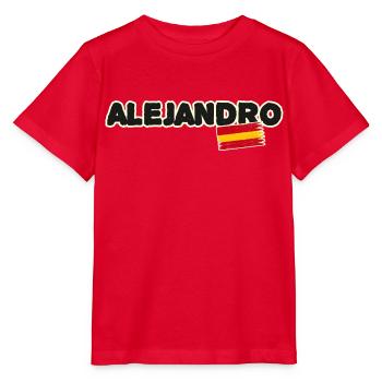 Alejandro Spanish flag Spain - Stanley/Stella MINI CREATOR Kids’ T-Shirt - red - Front - Jaiden (125cm)