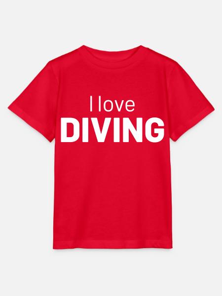i love diving - Stanley/Stella Kinder T-Shirt MINI CREATOR - Rot