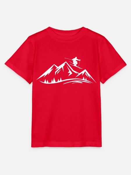 Ski Fahren Skiing Berge - Stanley/Stella Kinder T-Shirt MINI CREATOR - Rot