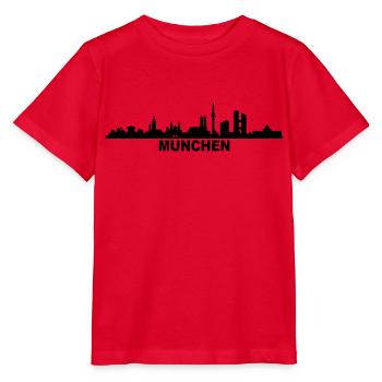 Skyline München - Stanley/Stella Kinder T-Shirt MINI CREATOR  - Rot - Vorne - Jaiden (125cm)