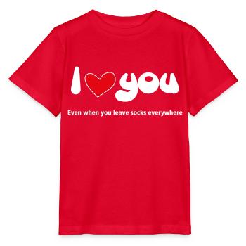 I Love You - Lustige Zitate Paare NEU 14 - Stanley/Stella Kinder T-Shirt MINI CREATOR  - Rot - Vorne - Jaiden (125cm)
