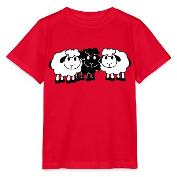 Schwarzes Schaf 3 Freunde Team Crew Schäfchen Süß - Stanley/Stella Kinder T-Shirt MINI CREATOR  - Rot - Vorne - Jaiden (125cm)