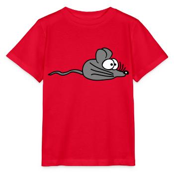Maus Mäuschen Süße Kleine Ratte Nager Freundlich - Stanley/Stella Kinder T-Shirt MINI CREATOR  - Rot - Vorne - Jaiden (125cm)