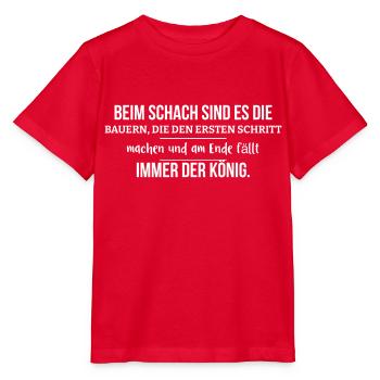 funny funny sayings farmer farmer chess - Stanley/Stella MINI CREATOR Kids’ T-Shirt - red - Front - Jaiden (125cm)
