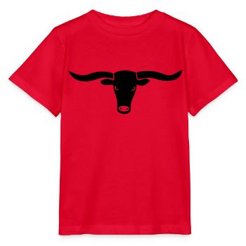 bul os stier koe koetje koebeest rund bouwer melk - Stanley/Stella Kinder-T-shirt MINI CREATOR  - rood - Voor - Jaiden (125cm)