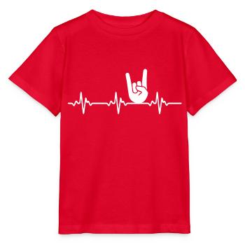Rock Music Rock and Roll Guitar - Stanley/Stella Kinder T-Shirt MINI CREATOR  - Rot - Vorne - Jaiden (125cm)