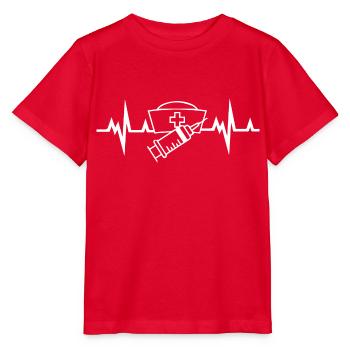 Infirmière Krankenschwester Corona - T-shirt bio MINI CREATOR Stanley/Stella Enfant - rouge - Devant - Jaiden (125cm)