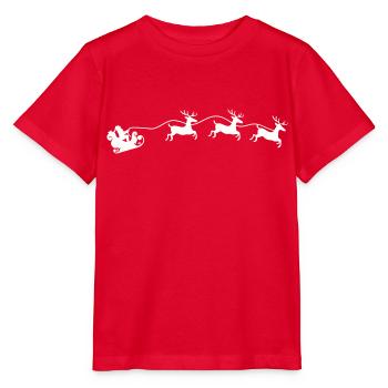 weihnachtsmann schlitten - Stanley/Stella Kinder T-Shirt MINI CREATOR  - Rot - Vorne - Jaiden (125cm)