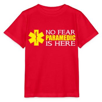 Paramedic Is Here - Stanley/Stella MINI CREATOR Kids’ T-Shirt - red - Front - Jaiden (125cm)