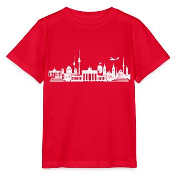 Horizon de Berlin - T-shirt bio MINI CREATOR Stanley/Stella Enfant - rouge - Devant - Jaiden (125cm)