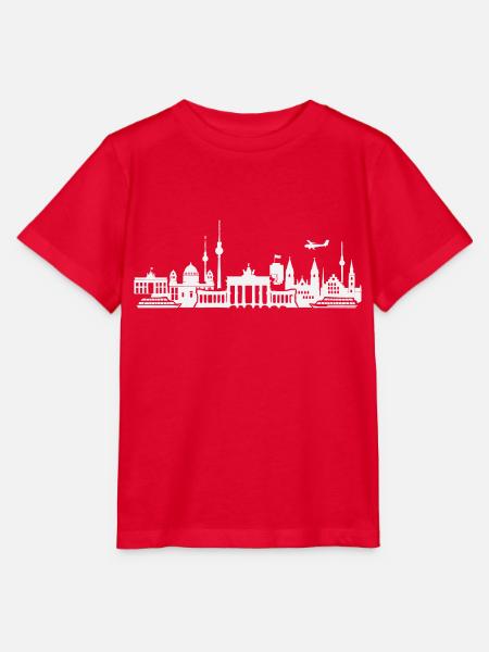 Berlin Skyline - Stanley/Stella Kinder T-Shirt MINI CREATOR - Rot