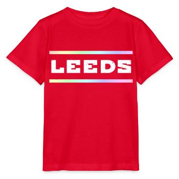 Leeds Schriftzug - Stanley/Stella Kinder T-Shirt MINI CREATOR  - Rot - Vorne - Jaiden (125cm)