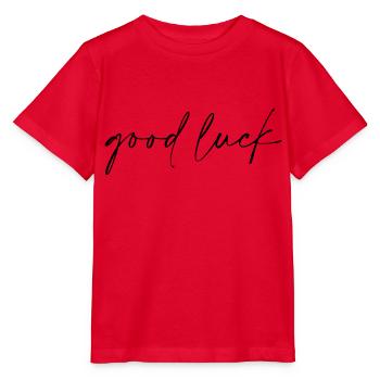 Bonne chance Noir - T-shirt bio MINI CREATOR Stanley/Stella Enfant - rouge - Devant - Jaiden (125cm)