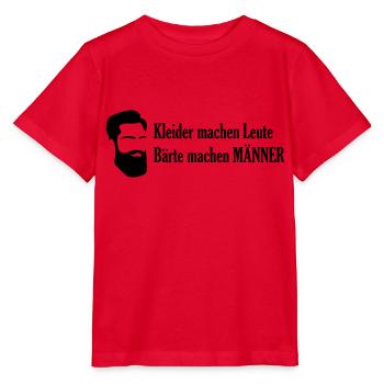 Kleider machen Leute Bärte machen Männer - Stanley/Stella Kinder T-Shirt MINI CREATOR  - Rot - Vorne - Jaiden (125cm)