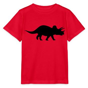 Triceratops - T-shirt bio MINI CREATOR Stanley/Stella Enfant - rouge - Devant - Jaiden (125cm)