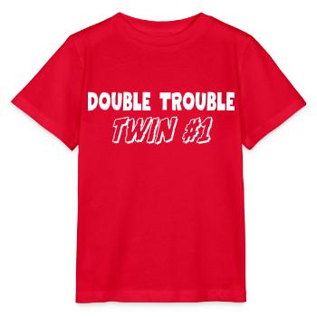 Double Trouble Twins - T-shirt bio MINI CREATOR Stanley/Stella Enfant - rouge - Devant - Jaiden (125cm)