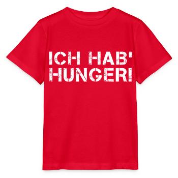 Ich hab Hunger Essen Hungrig Appetit - Stanley/Stella Kinder T-Shirt MINI CREATOR  - Rot - Vorne - Jaiden (125cm)