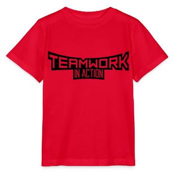 crew teamwork cool design in action logo team work - Stanley/Stella MINI CREATOR Kids’ T-Shirt - red - Front - Jaiden (125cm)