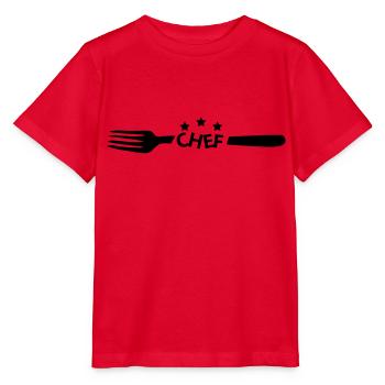 fourchette chef - T-shirt bio MINI CREATOR Stanley/Stella Enfant - rouge - Devant - Jaiden (125cm)