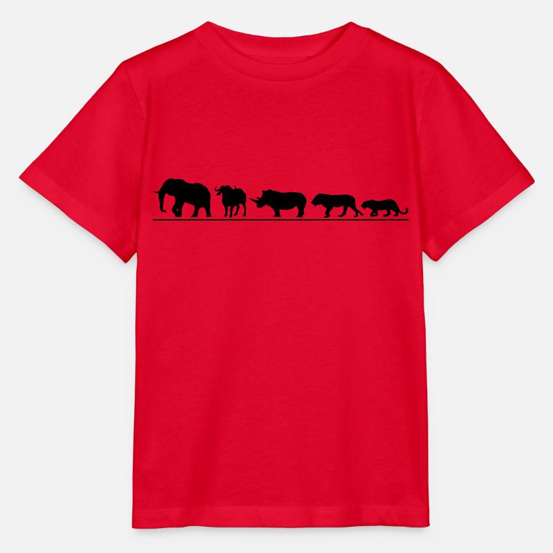 Le Big Five Safari - T-shirt bio MINI CREATOR Stanley/Stella Enfant - rouge