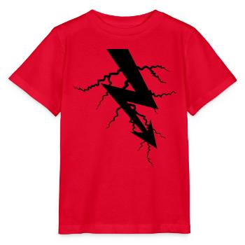 ladung symbol elektrisch blitz strom energie stark - Stanley/Stella Kinder T-Shirt MINI CREATOR  - Rot - Vorne - Jaiden (125cm)
