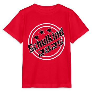 Schulkind 2025 Schulanfang GrundschuleVorschule - Stanley/Stella Kinder T-Shirt MINI CREATOR  - Rot - Vorne - Jaiden (125cm)