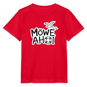 Möwe Ahoy Nautik Sticker - Stanley/Stella Kinder T-Shirt MINI CREATOR  - Rot - Vorne - Jaiden (125cm)