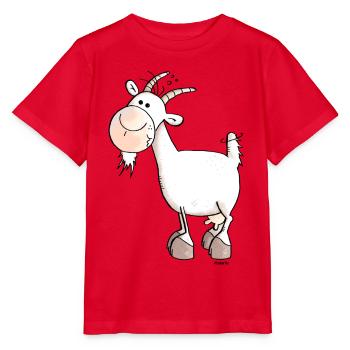 Charmante Ziege - Ziegen - Stanley/Stella Kinder T-Shirt MINI CREATOR  - Rot - Vorne - Jaiden (125cm)