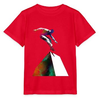 Parkour-Sportkunst - Stanley/Stella Kinder T-Shirt MINI CREATOR  - Rot - Vorne - Jaiden (125cm)