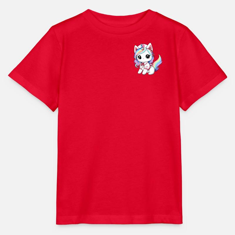Einhorn Katzen Krankenschwester - Stanley/Stella Kinder T-Shirt MINI CREATOR  - Rot