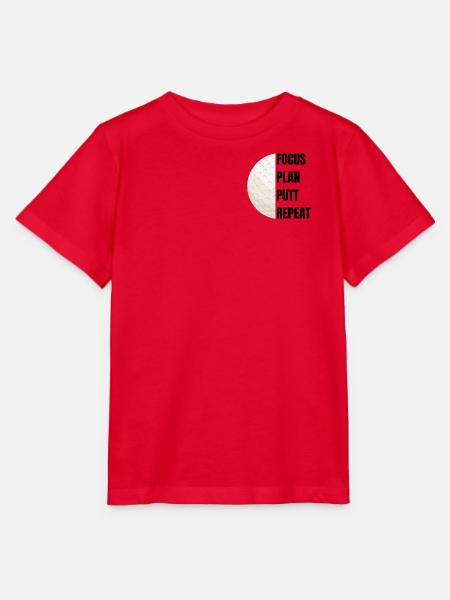 Focus Plan Putt Repeat – Golfslogan - Stanley/Stella Kinder T-Shirt MINI CREATOR - Rot