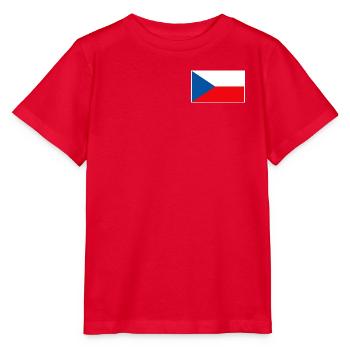 Czech Republic Flag Classic Frame - Stanley/Stella Kinder T-Shirt MINI CREATOR  - Rot - Vorne - Jaiden (125cm)