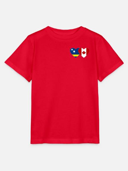 Curacao Kanada Flagge Herz - Stanley/Stella Kinder T-Shirt MINI CREATOR - Rot