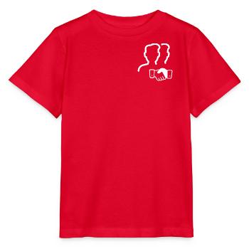 Twin Silhouettes Handshake Logo - Stanley/Stella MINI CREATOR Kids’ T-Shirt - red - Front - Jaiden (125cm)