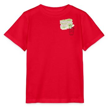 Matcha Club Illustration - T-shirt bio MINI CREATOR Stanley/Stella Enfant - rouge - Devant - Jaiden (125cm)