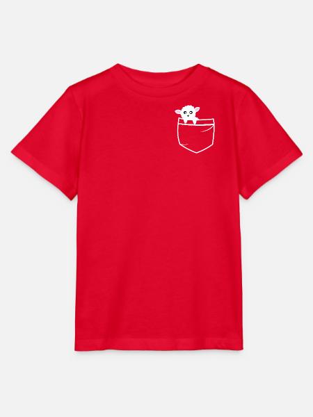 Schaf am Brusttasche - Stanley/Stella Kinder T-Shirt MINI CREATOR - Rot