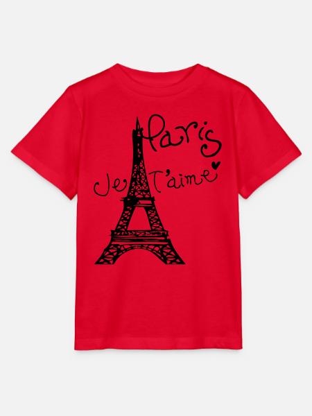Paris Je T'aime Tour Eiffel - T-shirt bio MINI CREATOR Stanley/Stella Enfant - rouge