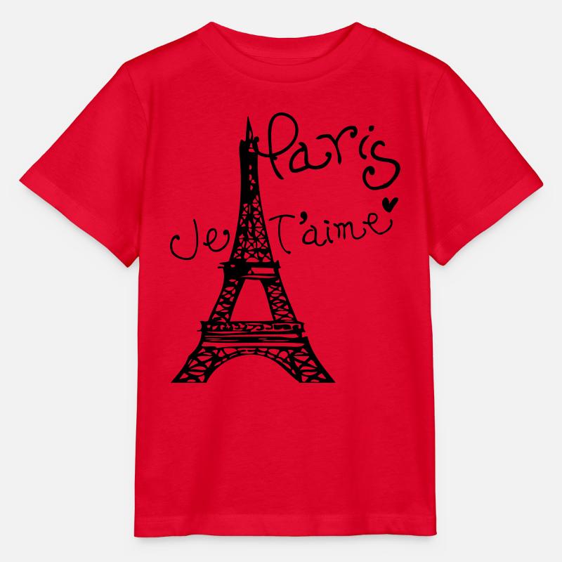 Paris Je T'aime Tour Eiffel - T-shirt bio MINI CREATOR Stanley/Stella Enfant - rouge