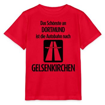 Autobahn nach Gelsenkirchen - Anti Dortmund - Stanley/Stella Kinder T-Shirt MINI CREATOR  - Rot - Vorne - Jaiden (125cm)