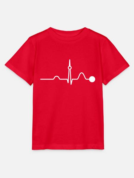 Berlin Heartbeat (Vector) - Stanley/Stella Kinder T-Shirt MINI CREATOR - Rot