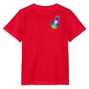 Discothèque ananas - T-shirt bio MINI CREATOR Stanley/Stella Enfant - rouge - Devant - Jaiden (125cm)