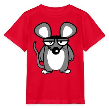 Mouse looks angry angry frustrated angry aggressive - Stanley/Stella MINI CREATOR Kids’ T-Shirt - red - Front - Jaiden (125cm)
