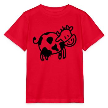 round little cow - line - Stanley/Stella MINI CREATOR Kids’ T-Shirt - red - Front - Jaiden (125cm)