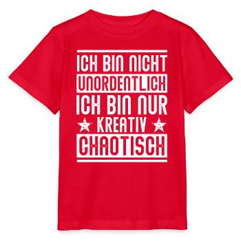 Kreativ Chaotisch - Design - Stanley/Stella Kinder T-Shirt MINI CREATOR  - Rot - Vorne - Jaiden (125cm)